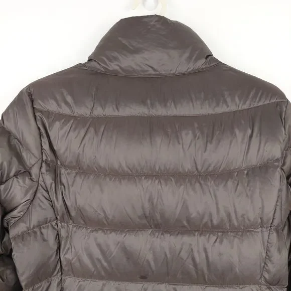 Uniqlo Dark Brown Ultra Light Down Jacket Coat Size Small Approx UK 8 - Picture 8 of 16